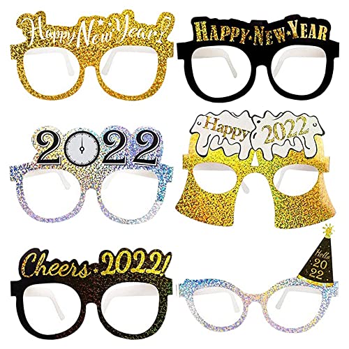 Aiwjeakh Frohes Neues Jahr Brillen Frohes Neues Jahr Lustige Brille Feier Favor für Silvester Dekorationen von Aiwjeakh