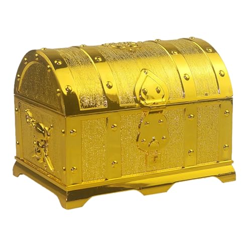 Aiwjeakh Goldbesprühte Piratenjagd-Wimmelbox Aus Kunststoff, Dekoratives Hausspiel für Kinder, Retro-Dekoration, Geschenke von Aiwjeakh