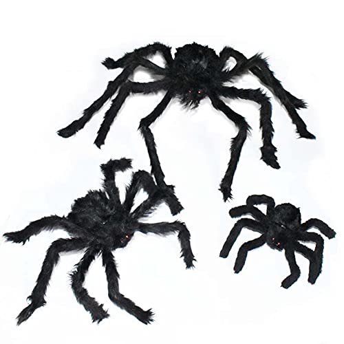 Aiwjeakh Halloween Dekoration Spinne Requisiten Geist Bar Geist Haus Dekoration Schwarze Imitation PlüSch Spinne von Aiwjeakh