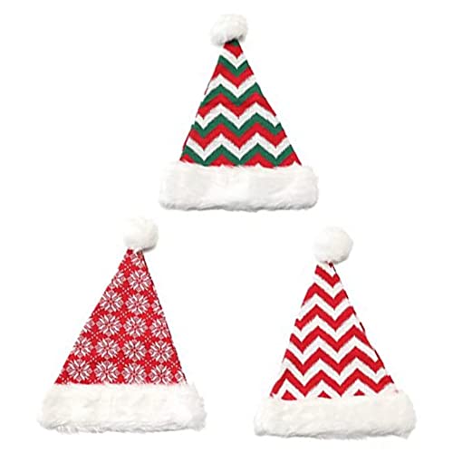 Aiwjeakh Neue Gestrickte Weihnachts MüTze Weihnachten Verdicken PlüSch Gestreifte MüTze Weihnachtsmann MüTze Neue Erwachsene Weihnachts MüTze Unisex von Aiwjeakh