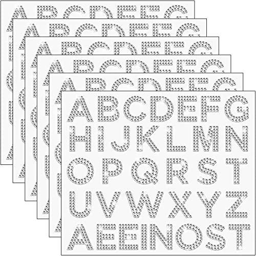 Aixoom 204 Stück große Glitzer-Buchstaben-Aufkleber, glitzernde Alphabet-Aufkleber, 34 Buchstaben, selbstklebende Aufkleber für Abschlussfeier, Kappendekoration, DIY, Kunsthandwerk von Aixoom