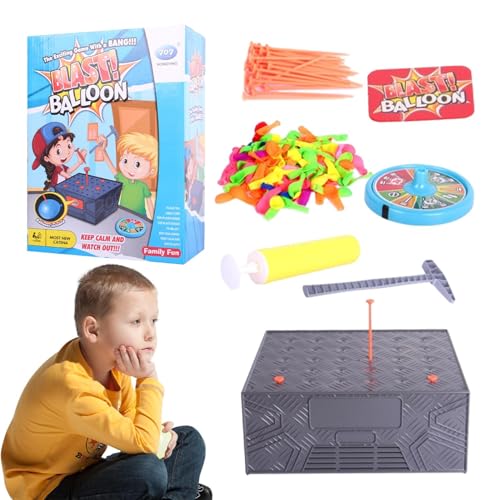 Aizuoni Ballon-Brettspiel | Desktop Balloon Box Knifflige Ballon-Partyspiele,Pädagogische Interaktive, Ballon Explosionsspiel Blas-t Box,Multiplayer Kinder Blas-t Box Spiel von Aizuoni