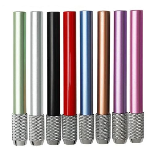 Aizuoni Bleistiftverlängerung, Bleistiftverlängerungshalter, Crayon Extension-Verlängerer, Ergonomische Bleistiftverlängerungen 6/8 Stück, Bleistiftverlängerungswerkzeug aus Metall für das Schreiben von Aizuoni