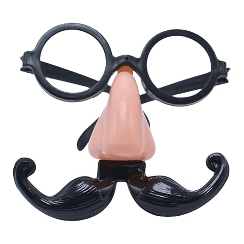 Aizuoni Brille mit lustiger Nase, Halloween-Verkleidungsbrille - Halloween Erwachsene verkleiden Kinder lustige Nasenbrillen - Neuartige Brillen-Streich-Requisiten für Gentleman-Cosplay für Maskerade, von Aizuoni