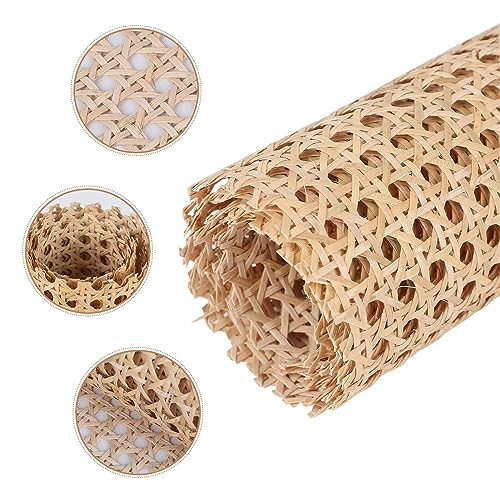 Aizuoni Rattanrohr-Gurtbandrolle - Offenmaschige Gurtbandrollen, Natürliche Rattan Geweberolle Gewebtes Offenes Rattan Geflecht Möbel Wiener Geflecht Gewebtes Rattanblech Für Möbel Stühle Schränke von Aizuoni