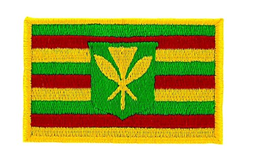 Akacha Aufnäher, bestickt, Flagge, Hawaii, Kanaka Maoli, USA, Rucksack von Akachafactory