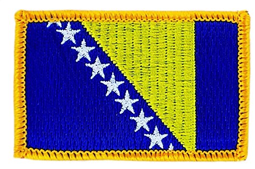 Aufnäher, bestickt, Flagge Bosnien, Herzegowin, zum Aufbügeln von Akachafactory