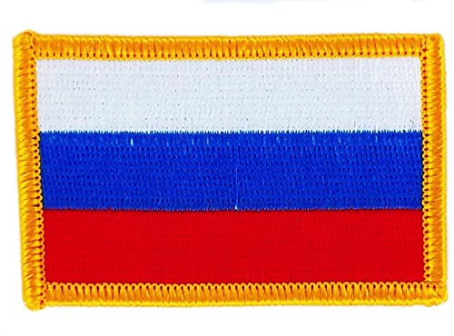 Aufnäher, bestickt, Flagge Russland, Flagge Russland, zum Aufbügeln, Abzeichen für Backpack von Akachafactory