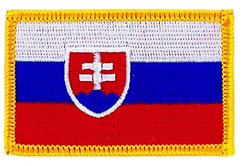 Patch Aufnäher bestickt Flagge Slowakei Slowakisch zum Aufbügeln Abzeichen Backpack von Akachafactory