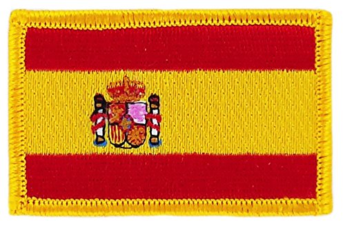 Patch Aufnäher bestickt Flagge Spanien Spanisch Flag aufbügelbar Wappen Abzeichen von Akachafactory