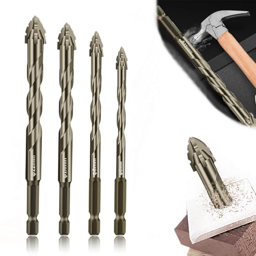 4/6Pcs New Four-flute Sawtooth Eccentric Drill Bit,hochfester Exzenter-spiralbohrer,Four-Edged Serrated Eccentric Drill, Multifunction High Hardness Skewed Head Eccentric Drill Bits, 4/5/6/8/10/12mm von Akayoo