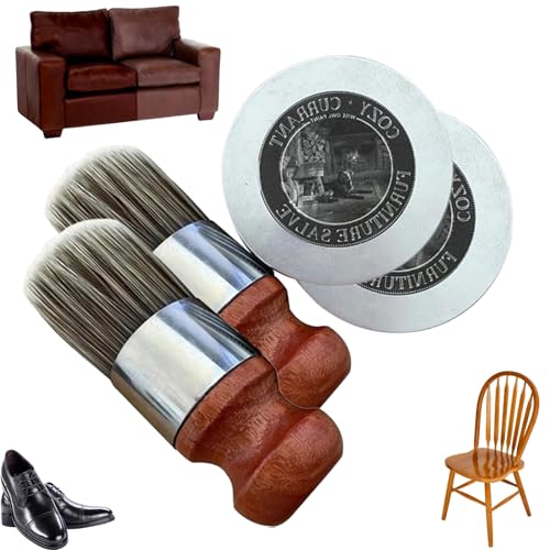 Akayoo elchenbalsam - Leder & holzpflege,Wise Owl Furniture Salve,elchen Balsam für Leder,Protective Leather Salve,mit Wildschweinborsten Bürste,owl möbelsalbe für Leder, Tische, Treppen und Sofas von Akayoo