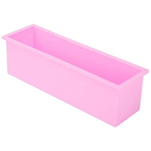 1200 Ml Rechteckige Silikon-Seifenform – Antihaftbeschichtet, Leicht zu Reinigende Toastform-Herstellungsbox für DIY-Basteln (PINK) von Akozon