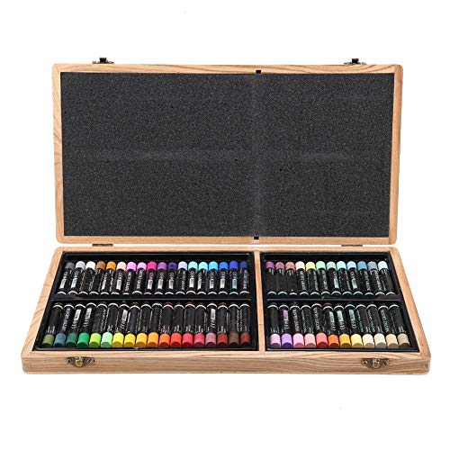 Akozon Delgreen 60 Farben Schweröl-Pastellöl-Malstift-Set, Professionelles Zubehör für den Einsatz von Akozon