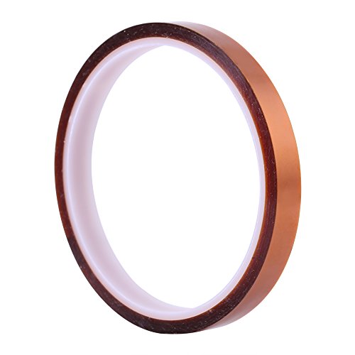 Akozon High Temperature Resistant Klebeband Roll 10mm*30 mt Selbstklebende Hochtemperatur Hitzebeständige Isolierband für PCB SMT Löten, Pulverbeschichtung, Sublimation, Isolierender Leiterplatten von Akozon