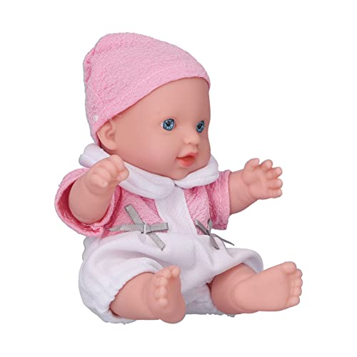 Akozon Puppe Ganzkörper Lebensechte Neugeborene Puppe Simulation Puppe 8 ZollRosa Professionelles Zubehör für den Einsatz (Q8G-008 Rosa zerknitterte Kleidung) von Akozon