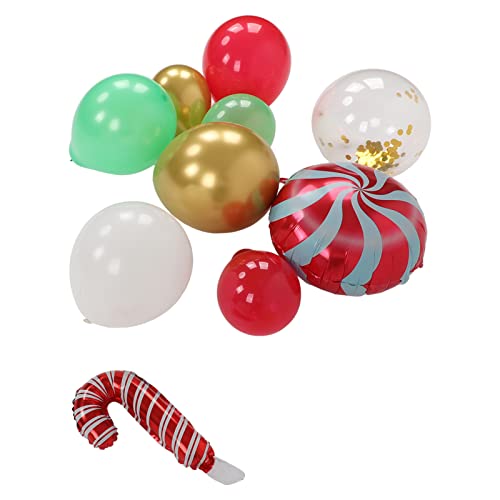 Deluxe-Ballongirlanden-Set, Zuckerstangen-Design, Helle, Bunte Luftballons aus Latex und Aluminiumfolie, Ballonbogen-Party-Dekorationsset von Akozon