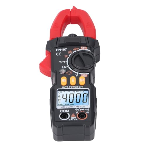 Digitaler Zangen-Multimeter-Tester, 600 V, 5999 Zähler, Spannung, Strom, Widerstand, Kapazität, Tester, Spannung, Induktion und LED-Taschenlampe für Elektriker und Profis von Akozon