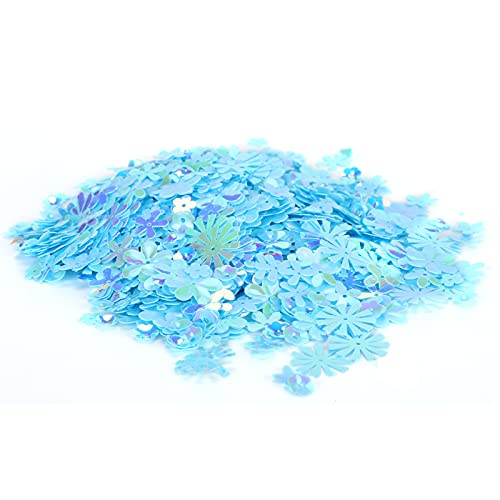 Konfetti, Blumenförmige Glitzer-Pailletten, Flitter, Party, Hochzeit, Streuteil, Dekorationszubehör, Professionelles Zubehör für den Einsatz (blaue Farbe) von Akozon