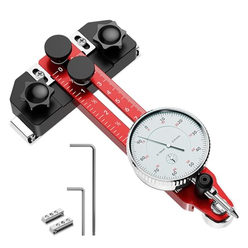 Tischkreissägen-Ausrichtungslehre, Kalibrierer, Messuhr, Dünne Rip-Vorrichtung, Holzbearbeitungswerkzeug, 0–120 Mm, Verstellbar, für den Einsatz in der Werkstatt und vor Ort von Akozon