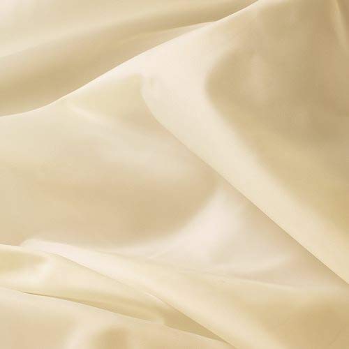 Seidentaft - Stoff Meterware - 27 Farben - Taft - Futterstoff - Deko (creme) von Aktivstoffe