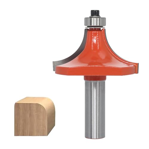 AKYLIN Abrundfräser 12mm Schaft, R19, 2 Fluten Hartmetallspitze, Fräser für Oberfräse mit Kugellagerfür Holzbearbeitung, Kantenfräser, Router Bit von Akylin