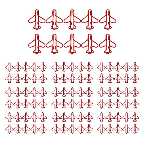 Aladeno 100 Stück flache Büroklammern, niedliche Büroklammern, niedliche Büroklammern, kleine lustige Büroklammern, geformte Büroklammern, rutschfest, vielseitig einsetzbar, für von Aladeno