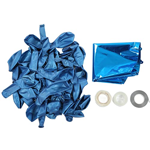 Aladeno 60 Stück Latex-Luftballons, 6 Stück Folienballons, blaue Luftballons, wunderschöne Party-Luftballons, breite Anwendung, Ballonbogen-Set für Geburtstag, Babyparty, von Aladeno