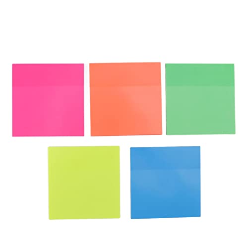 Aladeno Haftnotizen, 5 Farben, 7,6 x 7,6 cm, super klebrige Haftnotizblöcke, leuchtende Farben, recycelbar, einfach zu posten, Haftnotizen für Zuhause, Büro, Notizbuch von Aladeno