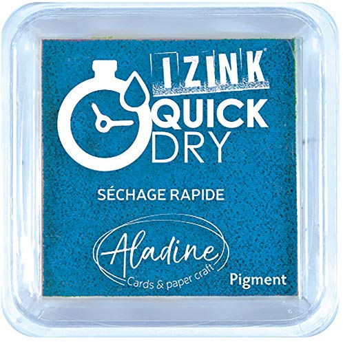 Aladine 19541 Izink Quick Dry Stempelkissen, türkis, 5 x 5 cm von Aladine