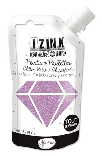 Aladine Glitzerfarbe IZINK Diamond 80 ml wasserfest deckend Rosé von Aladine