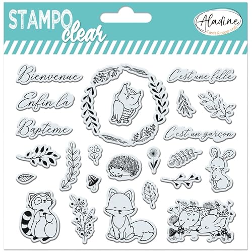 Aladine - Stempel zur Geburt – transparente Stempel – Stampo Clear – 04237 von Aladine