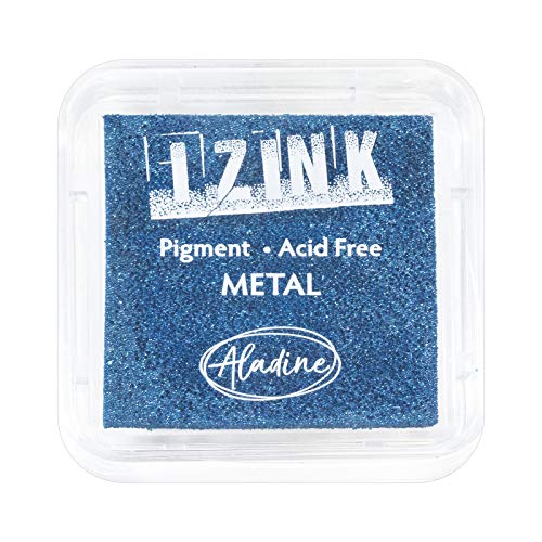 Izink Pigment Ink Pad - Metal Light Blue - 5 x 5 cm von Aladine