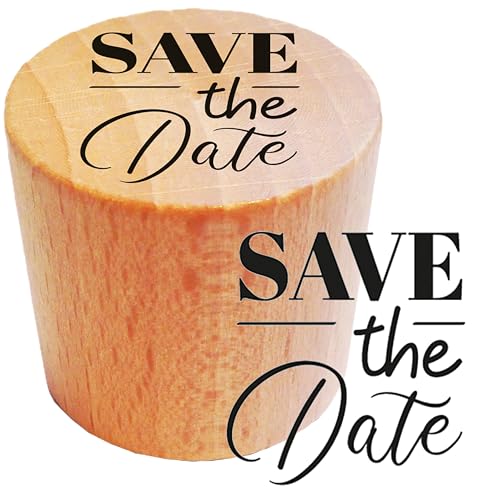 Stempel aus Holz, rund, "Save the Date" – FSC 100% von Aladine