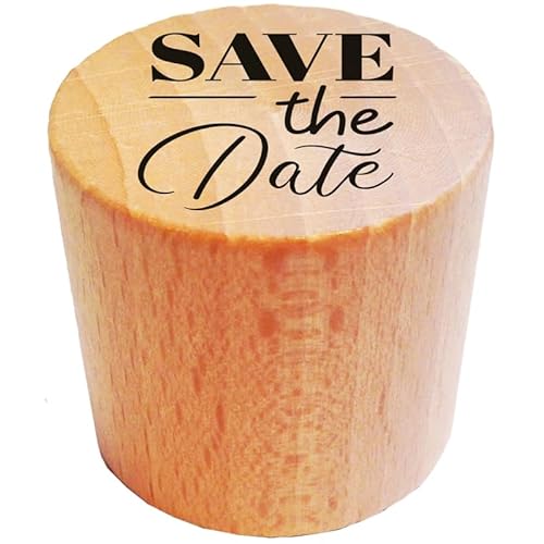 Stempel aus Holz, rund, Save the Date" – FSC 100% von Aladine