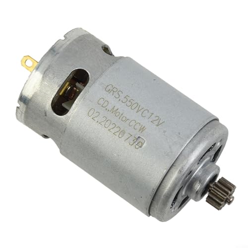 Alanmoship 12V 13-Zahn-550VC-8518 Doppeldrehzahl-Gleichstrommotor Hochgeschwindigkeits- und Hochdrehmoment-DC-Motor elektrische Bohrmaschine für Bosch TSR1080-2-LI Rotor Dr. 15 Zähne GSR120LI Lithium von Alanmoship