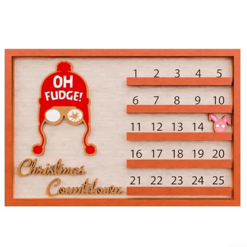 Alanmoship Weihnachten Adventskalender Countdown Tischdekoration Holz Weihnachten Adventskalender für Tischdekorationen Home Outdoor Xmas Decors von Alanmoship