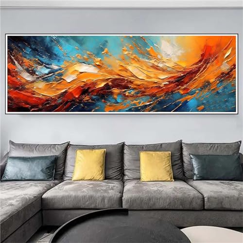 Diamond Painting Erwachsene Groß xxl 50x150cm Abstrakt Diamant Painting Bilder DIY Full Eckige SteineÖlgemälde Diamant Kunst Malerei Stickerei Kreuzstich Bilder Home wanddekoration I-84 von Alaoan