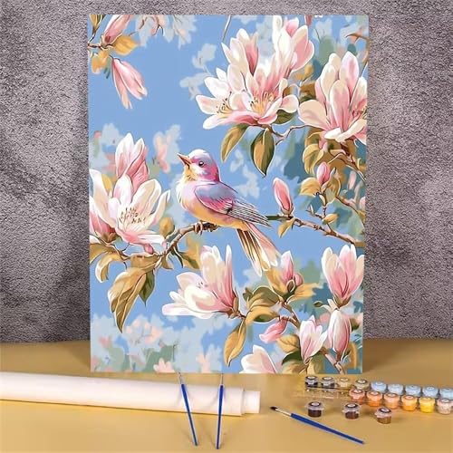 Malen Nach Zahlen Erwachsene Blume,Malen Nach Zahlen Mosaik,DIY Handgemalt Ölgemälde Leinwand Kits für Anfänger,Mit Pinsels und Acrylfarbe Als Geschenkes und Heimdekoration,Ohne Rahmen 20x30 cm GH-577 von Alaoan