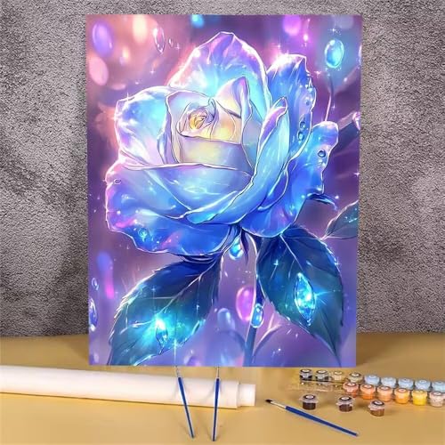 Malen Nach Zahlen Erwachsene Blume,Malen Nach Zahlen Traum,DIY Handgemalt Ölgemälde Leinwand Kits für Anfänger,Mit Pinsels und Acrylfarbe Als Geschenkes und Heimdekoration,Ohne Rahmen 60x80 cm GH-1135 von Alaoan