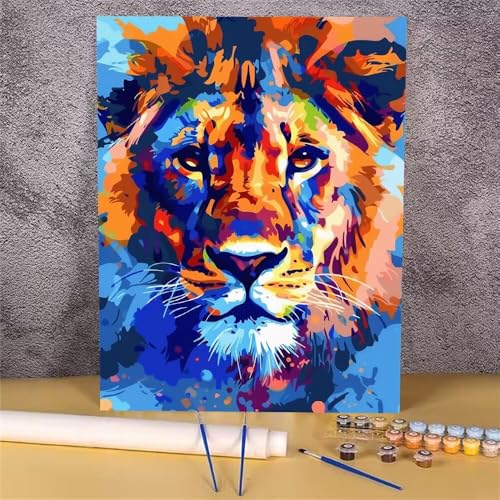 Tiger Malen Nach Zahlen Erwachsene,Malen Nach Zahlen Tier,DIY Handgemalt Ölgemälde Kit für Erwachsene,Mit Pinseln und Acrylfarbe,zur Heimdekoration und Mädchen Geschenkes (Rahmenlos,30x40 cm) GH-500 von Alaoan