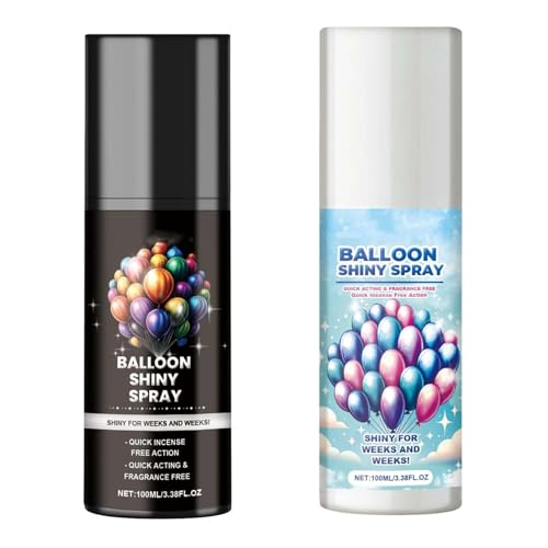 Ballonglanz-Spray, Ballon-Hochglanz-Spray für Latexballons, Ballonglanz-Spray für den Außenbereich, sofortige Hochglanzballons für Partydekoration, schnell trocknende Ballonglanz-Lösung (2 Stück) von Alapek