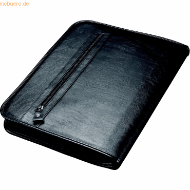 Alassio Konferenzmappen 36x28,5x4 cm 1000g Echt Leder schwarz von Alassio