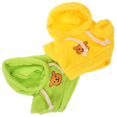 2St Bärenpuppen-Sweatshirt Hase tragen Plüsch Marienkäfer Zubehör für Babypuppen Bärenpuppe Kleidung Hoodie-Dekoration für Puppen Bär Kleidung Set Puppenkostüm Bärenkleidung Stoff Alasum von Alasum