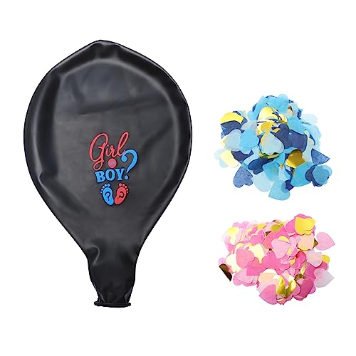 Alasum 1 Satz Ballon geschlecht enthüllen dekoration Junge oder Mädchen offenbaren Geschlecht offenbaren babyshowerparty kinder mitgebsel kindergeburtstag Babydusche Emulsion Black von Alasum