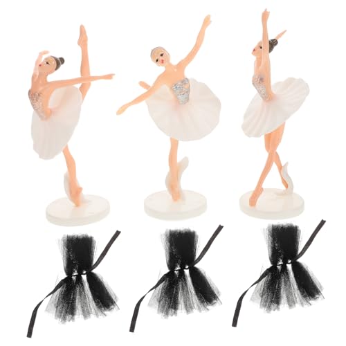 Alasum 1 Satz Dekorative Ballett-Ornamente Cupcake-Topper Mädchen-Kuchenaufsatz Ballett Kuchendekoration Ballett Figuren Deko Kuchendekor aus Kunststoff Landschaftsgestaltung Miniaturen von Alasum