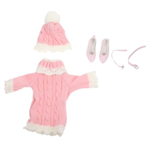 Alasum 1 Satz Pullover-Set Für Spielzeugpuppen Für Mädchen Winterpuppenpullover Puppen-anziehpullover Puppe Verkleiden Sich Kleidung Puppenkleid Für Mädchen Mini-hundefiguren Acryl Rosa von Alasum