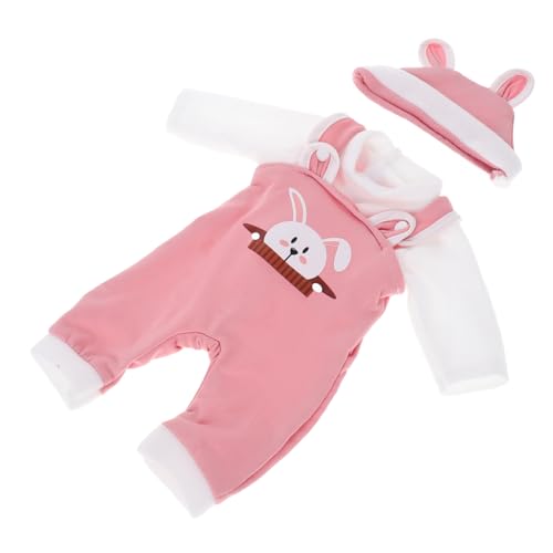 Alasum 1 Satz Puppenkleidung Kleidung Für Babypuppenjungen Puppenzubehör Cartoon-Puppen-Outfit Puppen-deko-Strampler Puppenspielanzug Zur Dekoration Puppenkostüm Polyester Rosa von Alasum