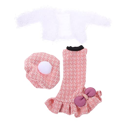 Alasum 1 Satz Puppenkleidung Prinzessinnenkostüm für Mädchen dekoratives Puppenkleid Puppen Kleidung doll Accessories dekoratives Puppenkostüm verschleißfester Puppenrock Stoff Rosa von Alasum