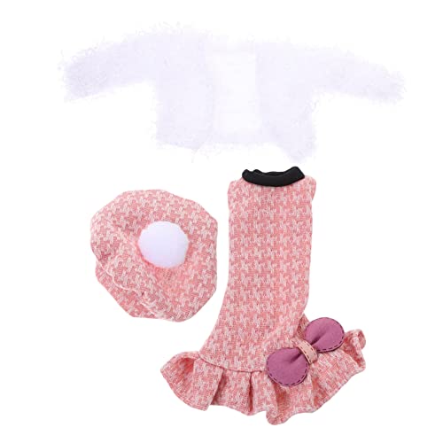 Alasum 1 Satz Puppenkleidung dekoratives Puppenkleid Mädchenspielzeug Puppenkostüm Puppen Kleidung doll Accessories wiederverwendbares Puppenkleid schönes Puppenkleid Stoff Rosa von Alasum